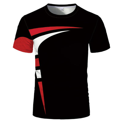 Fashion 3D  short-sleeved round neck T-shirt