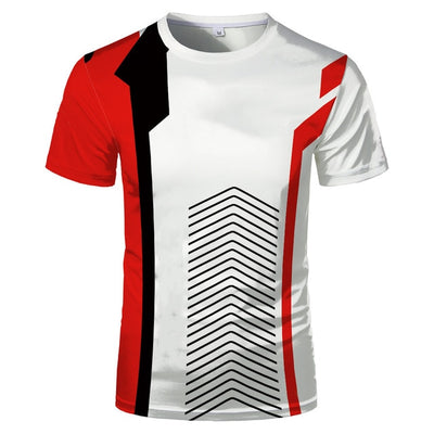 Fashion 3D  short-sleeved round neck T-shirt