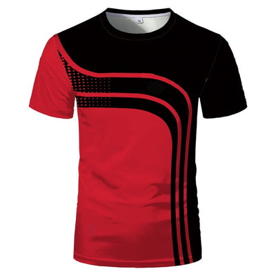 Fashion 3D  short-sleeved round neck T-shirt