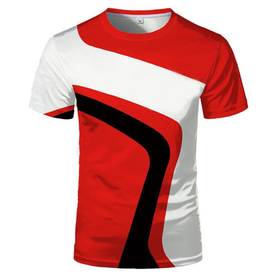 Fashion 3D  short-sleeved round neck T-shirt