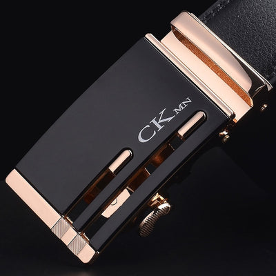 Brand Genuine men's Leather Fashion Automatic Buckle Belts