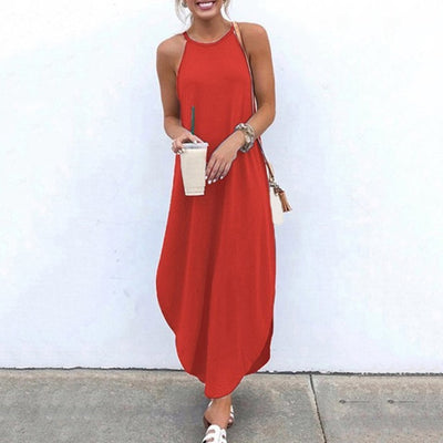 A-Line Sleeveless Beach Fashion Dress