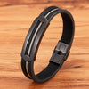 Leather Chain Combination Splicing Stainless Steel Bracelet