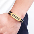 Leather Chain Combination Splicing Stainless Steel Bracelet