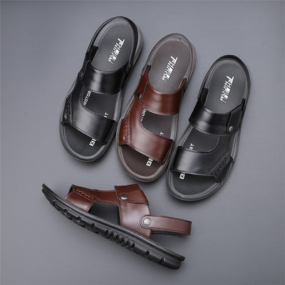 Casual Leather Sandal Slipper