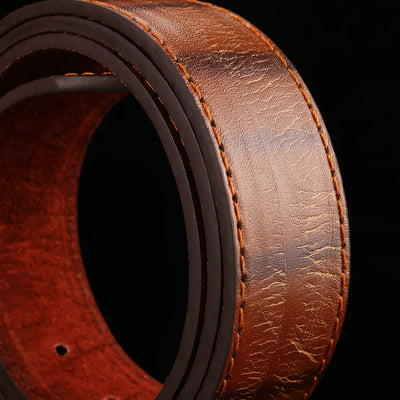 New Men's Fashion Smooth Buckle Business Casual Belt Fashion Young Men's Trouser Designer Luxury Brand Belts