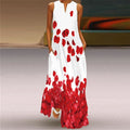 Butterfly Printed Breathable Long Sleeveless Maxi Dress Women