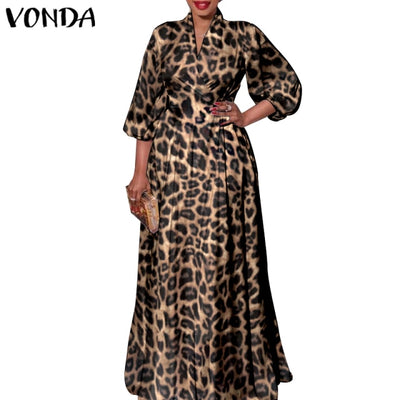 Bohemian Long Maxi Party Sexy V Neck Long Sleeve Solid Dresses