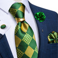 Luxury Men's Ties Silk Jacquard Woven Men Necktie Ring Brooch Cufflinks Hanky Set