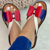 Women's Slippers Cute Butterfly-Knot Casual Sandals Lady Slides Flats Plus Size