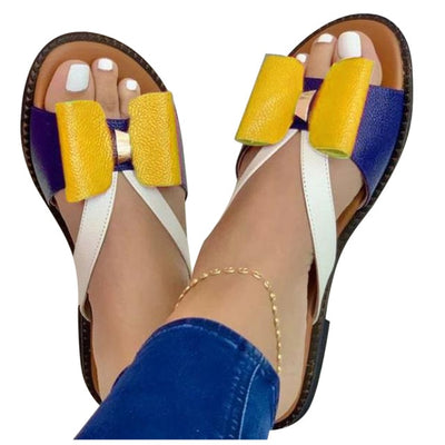 Women's Slippers Cute Butterfly-Knot Casual Sandals Lady Slides Flats Plus Size