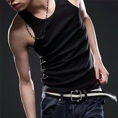 Men’s Classic 100% Cotton Sleeveless Singlets Fitness Vest