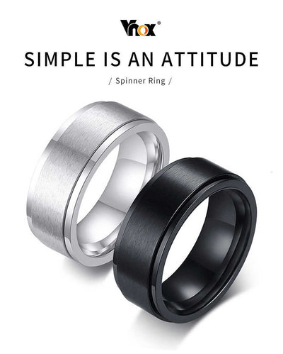Spinner Stress Release Stainless Steel Ring -6/8mm