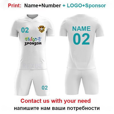 Customised Kids Soccer sets football Jersey with free socks