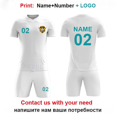 Customised Kids Soccer sets football Jersey with free socks