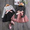 Elegant Floral Long Sleeve Princess Tulle Dress