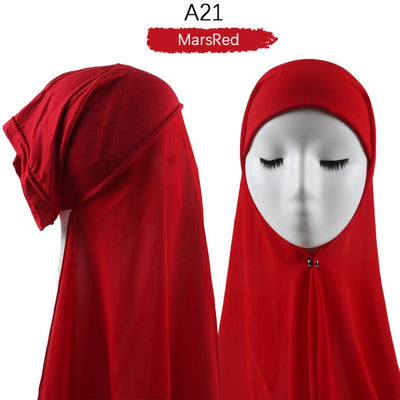 Bonnet Chiffon Hijab Scarf Underscarf With Cap Instant Chiffon Hijabs With Caps  Pinless Free Style Hijabs